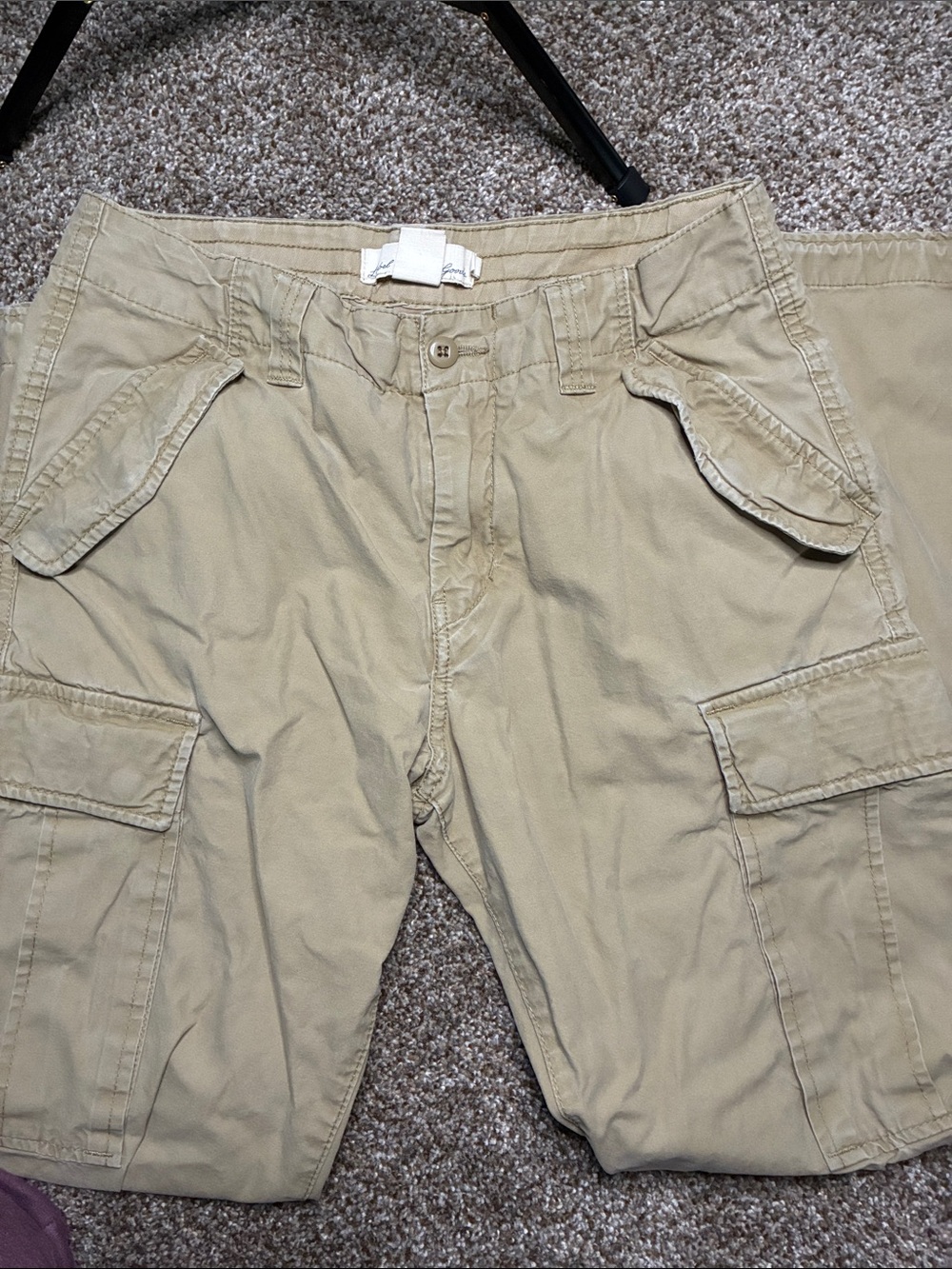 Juniors Khaki Cargo Pants - Durable Casual Wear